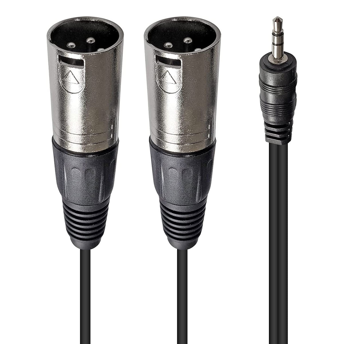 3.5 mm Mini Jack to 2x XLR male 3 pin adapter cable