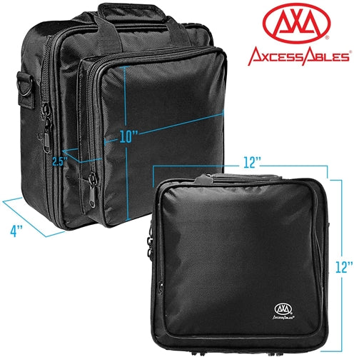 AxcessAbles Audio Mixer Gig Bag | Padded Mixing Sound Board Bag - 12x12x4 | DJ Mixer Case | Compatible with MG06, AG03, MG10X, Mix8, ProFX8, 802VLZ4, Xenyx X1204USB| Small Mixer Case