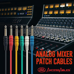 AxcessAbles AXCTS14-P105 1/4-inch (6.35mm) TS Unbalanced Patch Cables 6-Pack, 5 feet