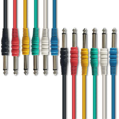 AxcessAbles AXCTS14-P105 1/4-inch (6.35mm) TS Unbalanced Patch Cables 6-Pack, 5 feet