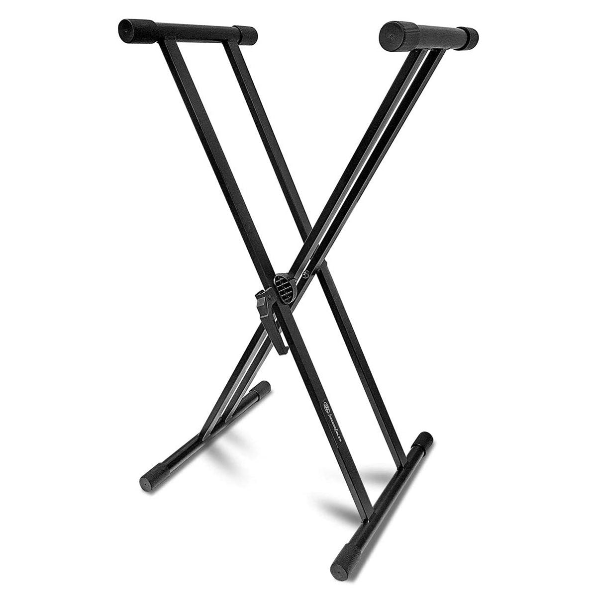 AxcessAbles KX-201 Double X Keyboard/ DJ Coffin Case Stand with 100LB Capacity. No Assembly Required.